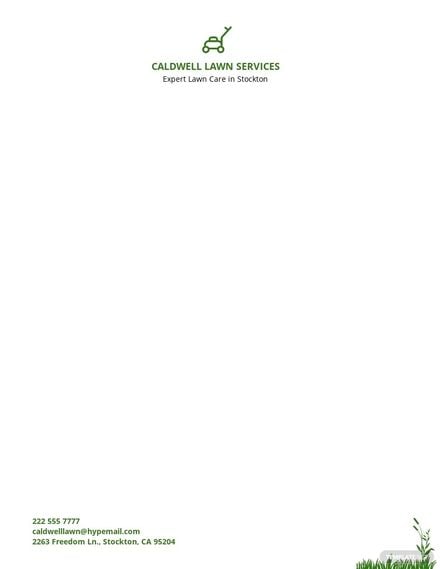 Landscaping Letterhead Template in Word, Google Docs