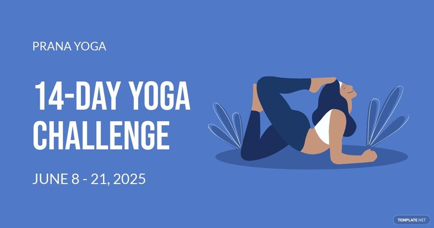 Free Yoga Challenge Facebook Post Template