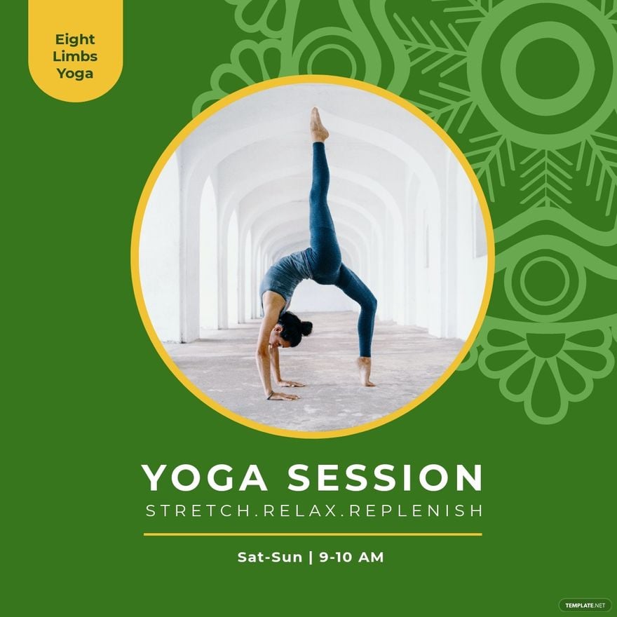 Yoga Classes Promotion Linkedin Post Template