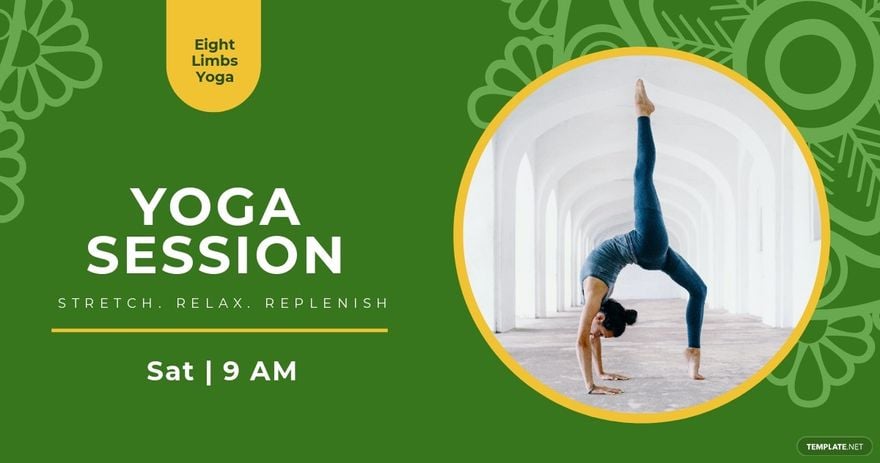 Free Yoga Classes Promotion Facebook Post Template