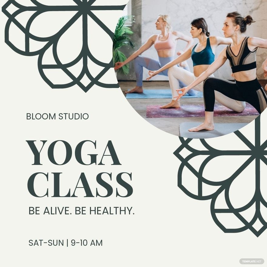 Free Yoga Classes Offer Instagram Post Template
