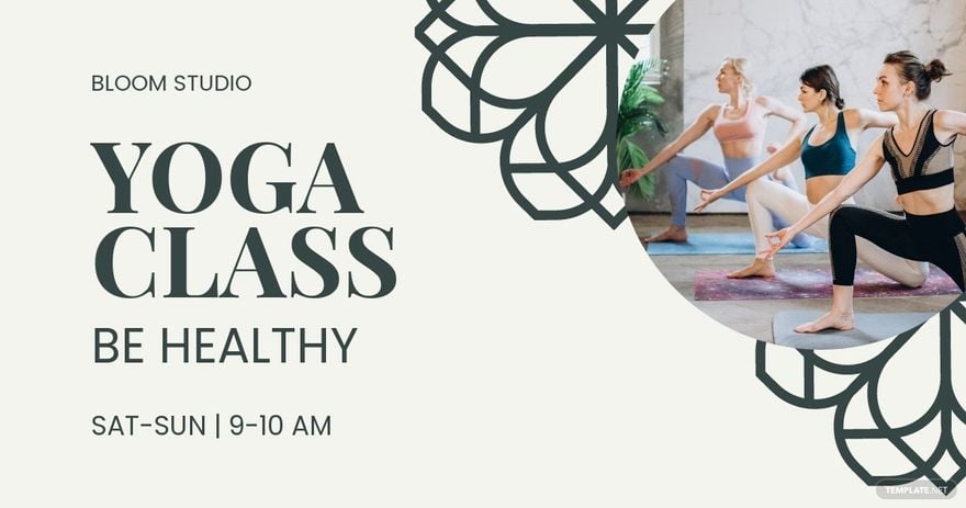 Free Yoga Classes Offer Facebook Post Template