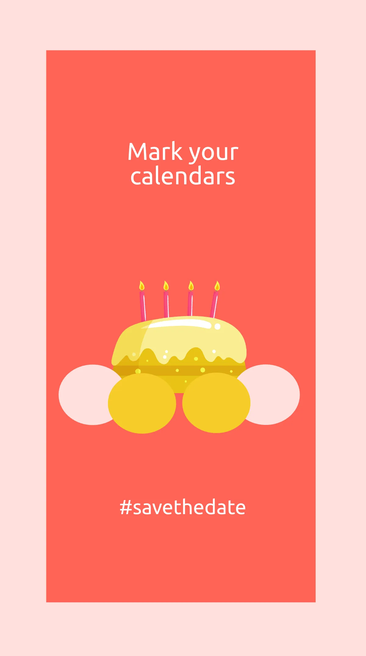Free Save The Date Party Instagram Story Template to Edit Online