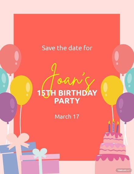Save The Date Party Flyer Template