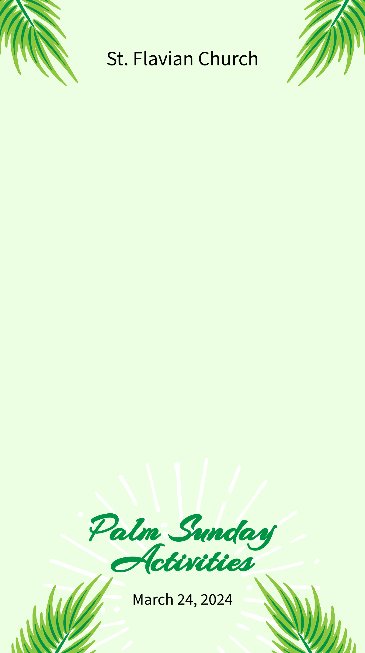 Free Palm Sunday Event Snapchat Geofilter Template