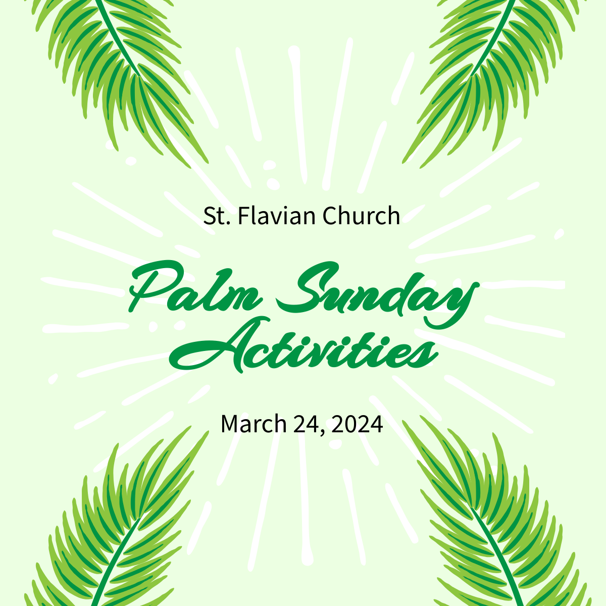 Palm Sunday Event Linkedin Post