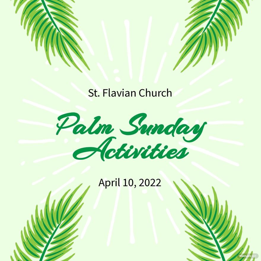 Palm Sunday Event Linkedin Post Template