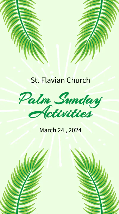 Free Palm Sunday Event Instagram Story Template to Edit Online