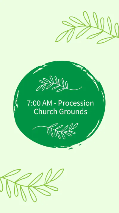 Free Palm Sunday Event Instagram Story Template to Edit Online