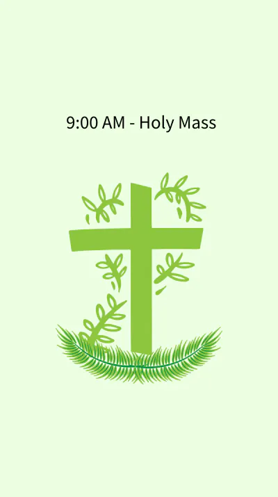 Free Palm Sunday Event Instagram Story Template to Edit Online