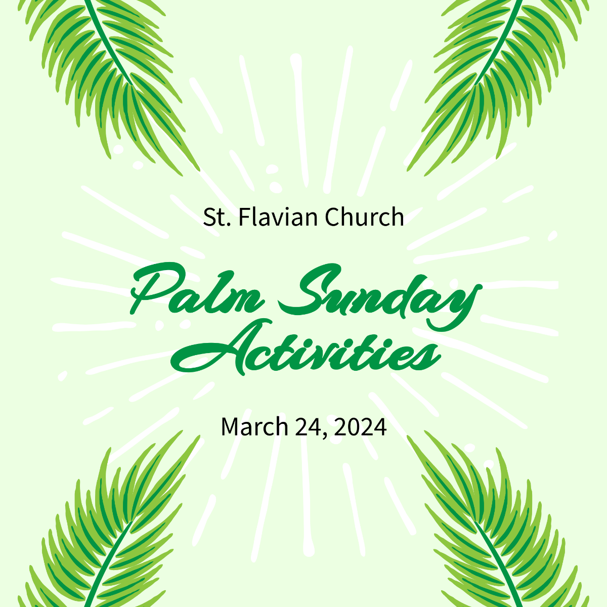Palm Sunday Event Instagram Post