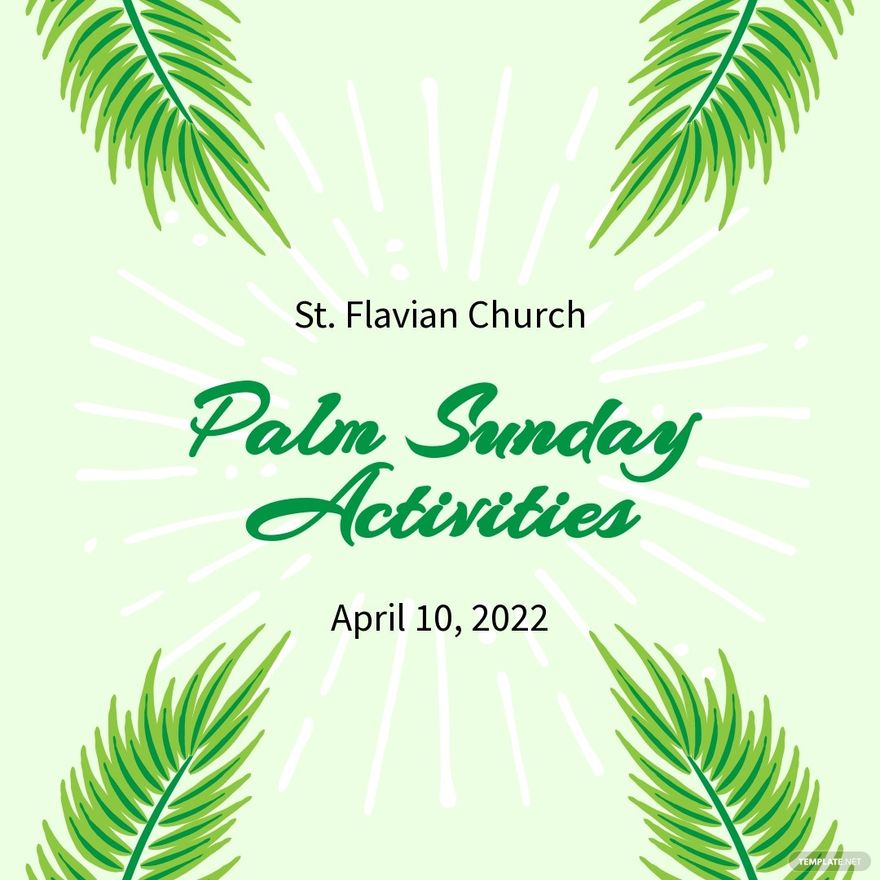 Palm Sunday Event Instagram Post Template