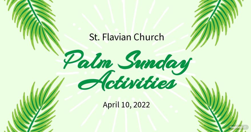 Free Palm Sunday Event Facebook Post Template