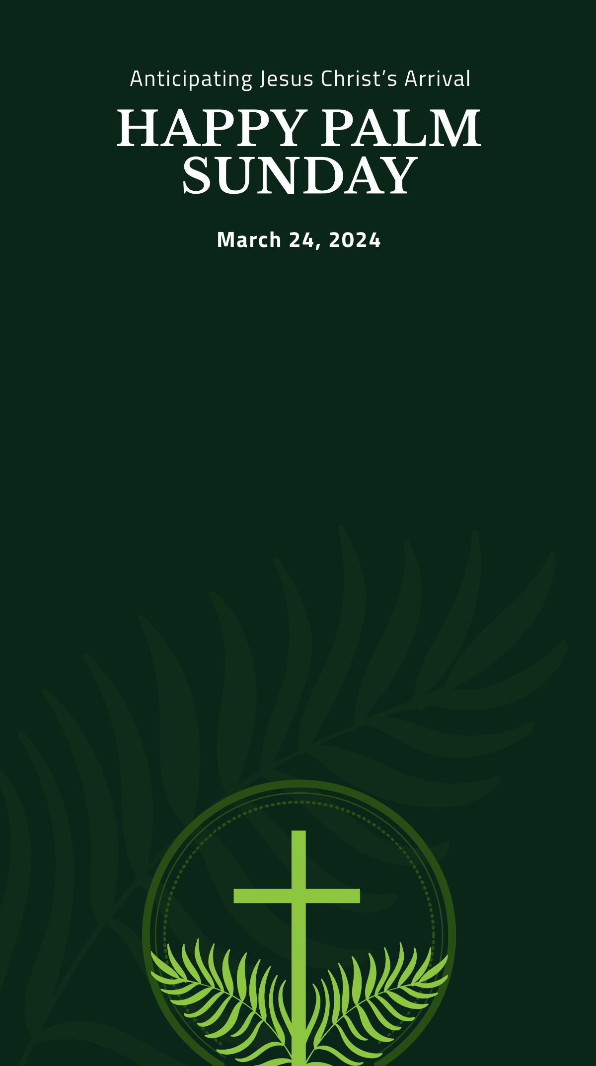 Happy Palm Sunday Snapchat Geofilter Template