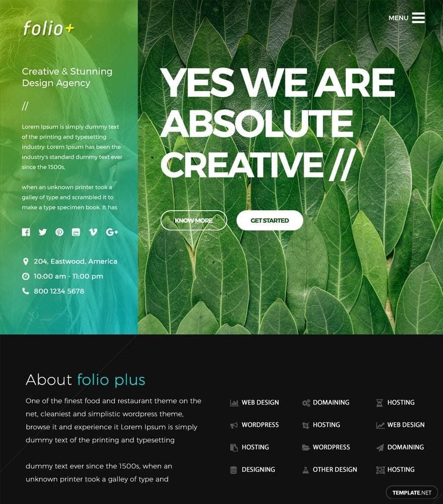 Free Design Agency HTML5/CSS3 Website Template in HTML5
