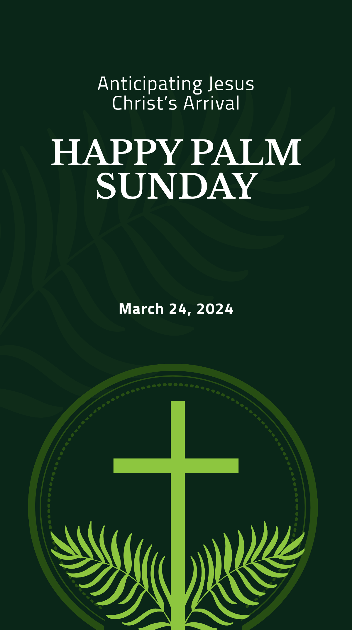 Happy Palm Sunday Whatsapp Post Template