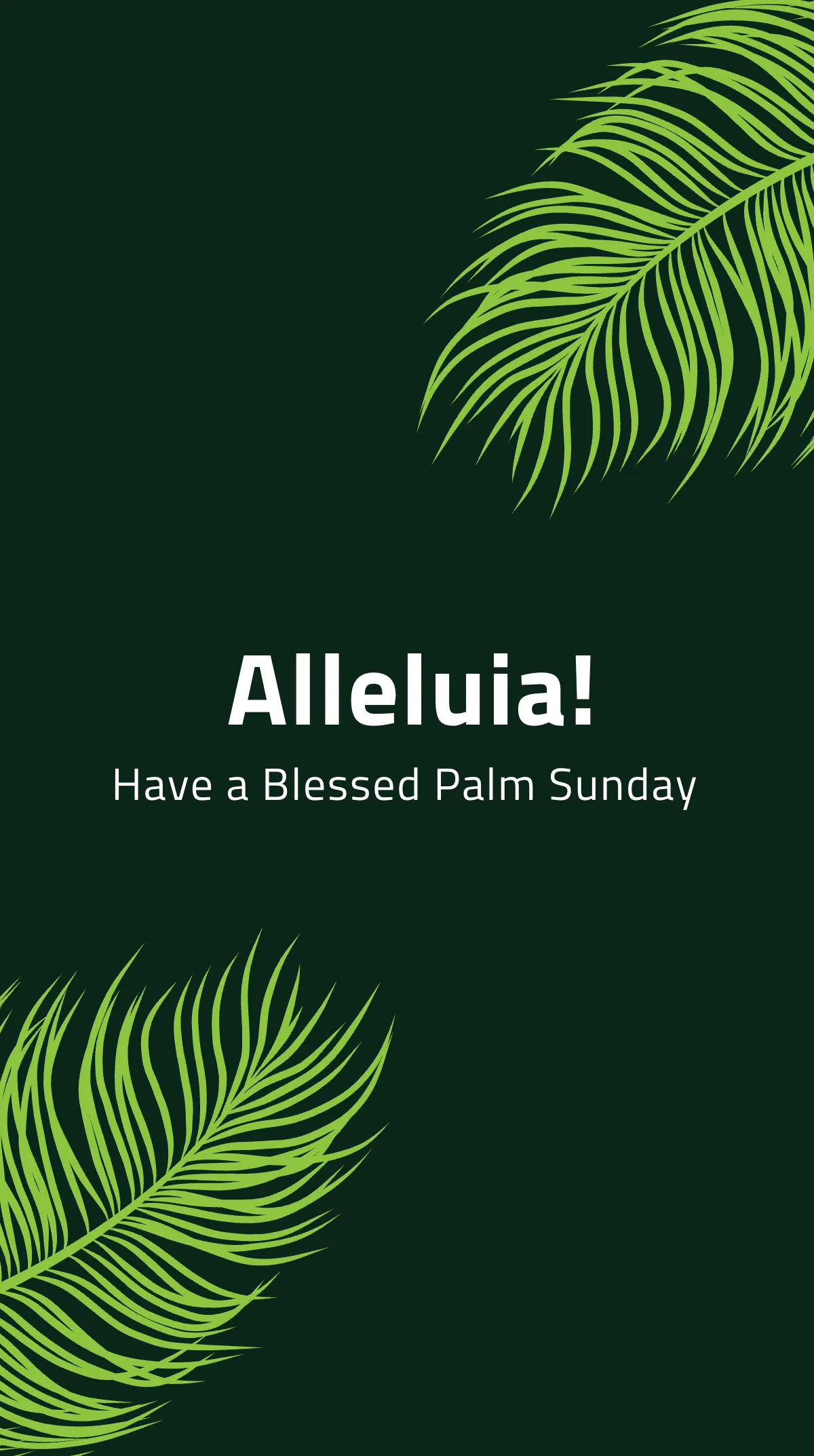 Free Happy Palm Sunday Instagram Story Template to Edit Online