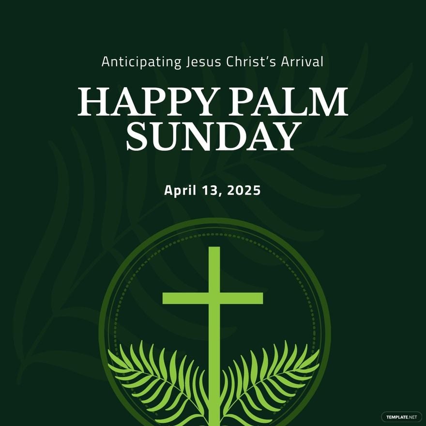 Happy Palm Sunday Instagram Post Template