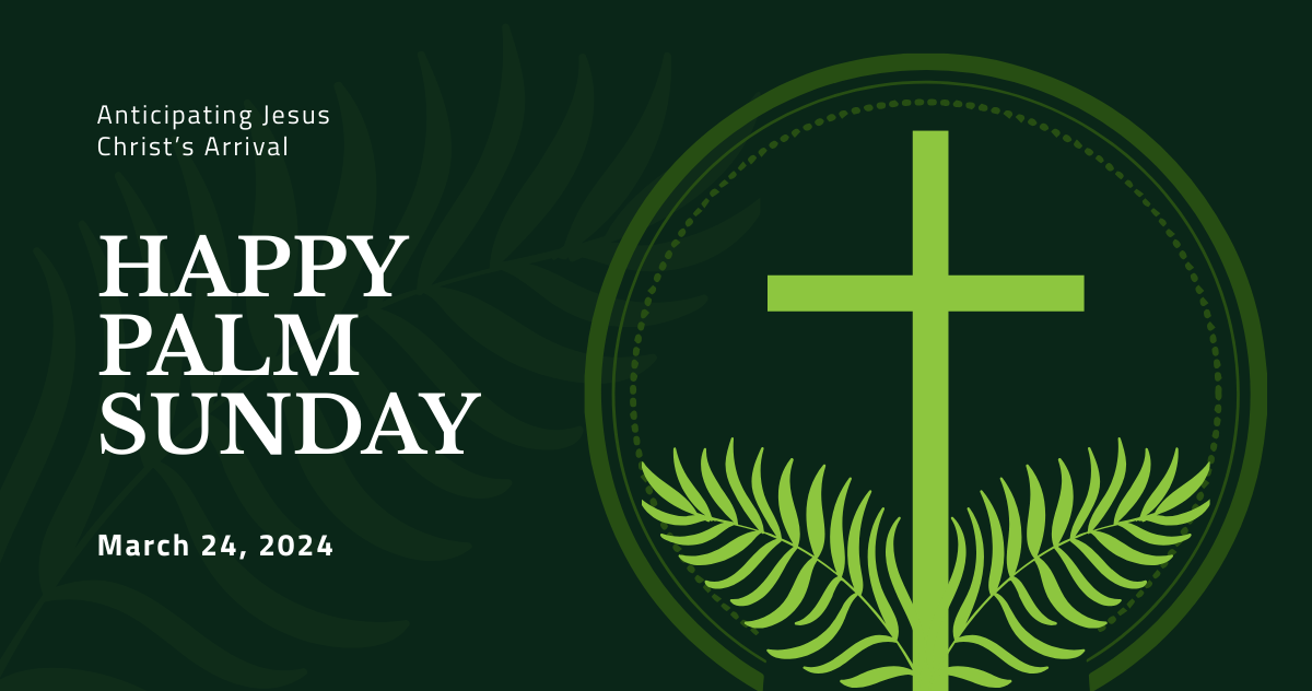 Free Happy Palm Sunday Facebook Post Template