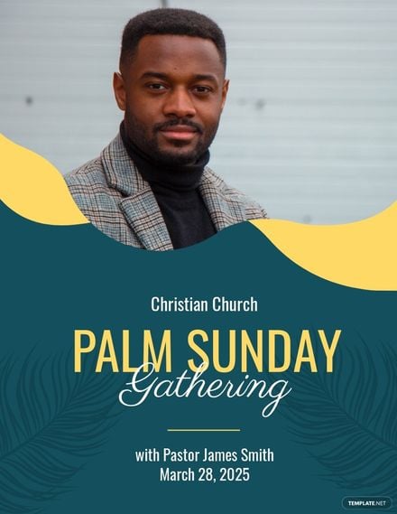 Palm Sunday Celebration Flyer Template