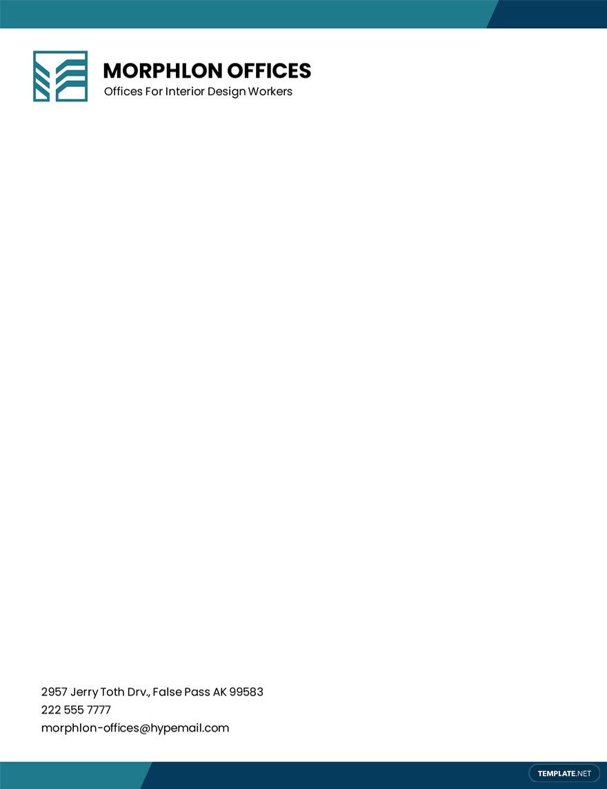 Free Custom Office Letterhead Template in Word