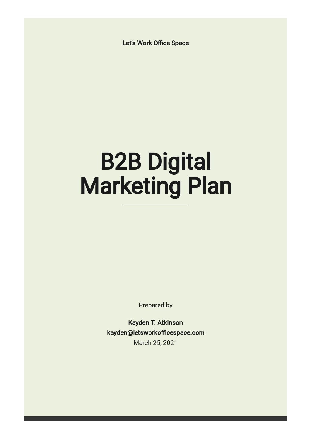 digital marketing business plan template