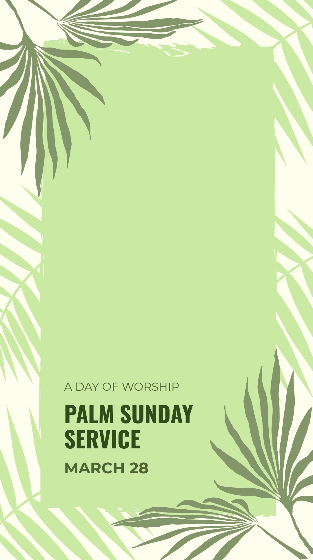 Free Palm Sunday Service Snapchat Geofilter Template