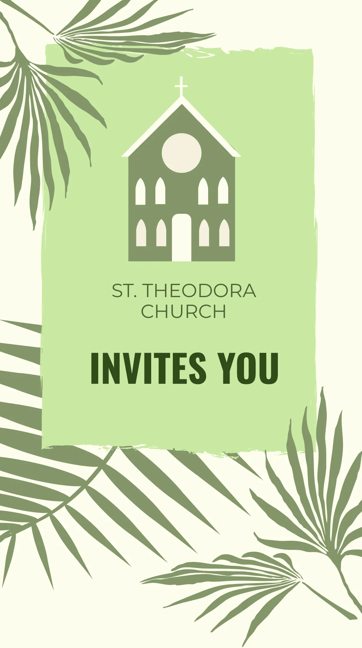 Free Palm Sunday Service Instagram Story Template to Edit Online