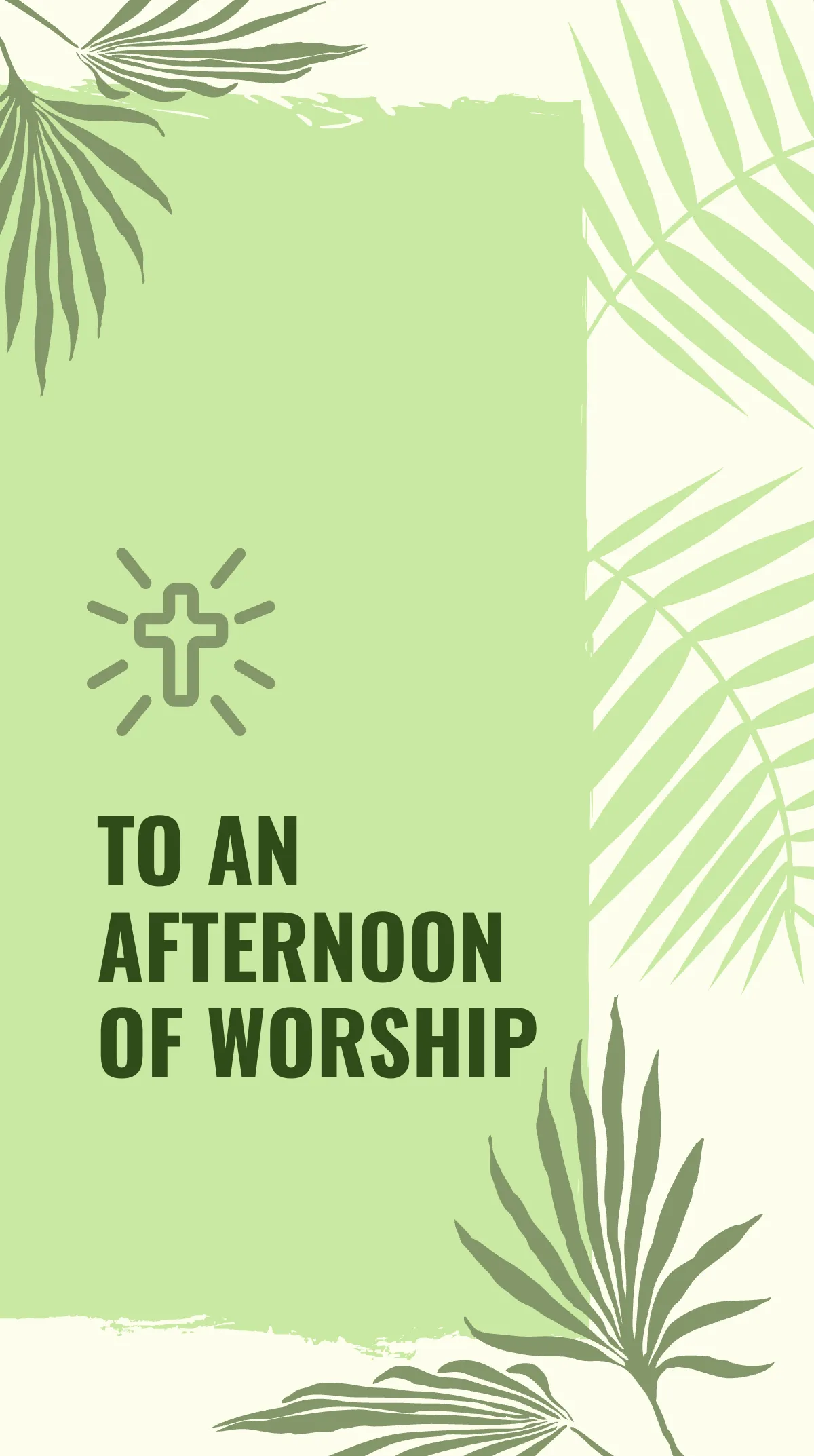 Free Palm Sunday Service Instagram Story Template to Edit Online
