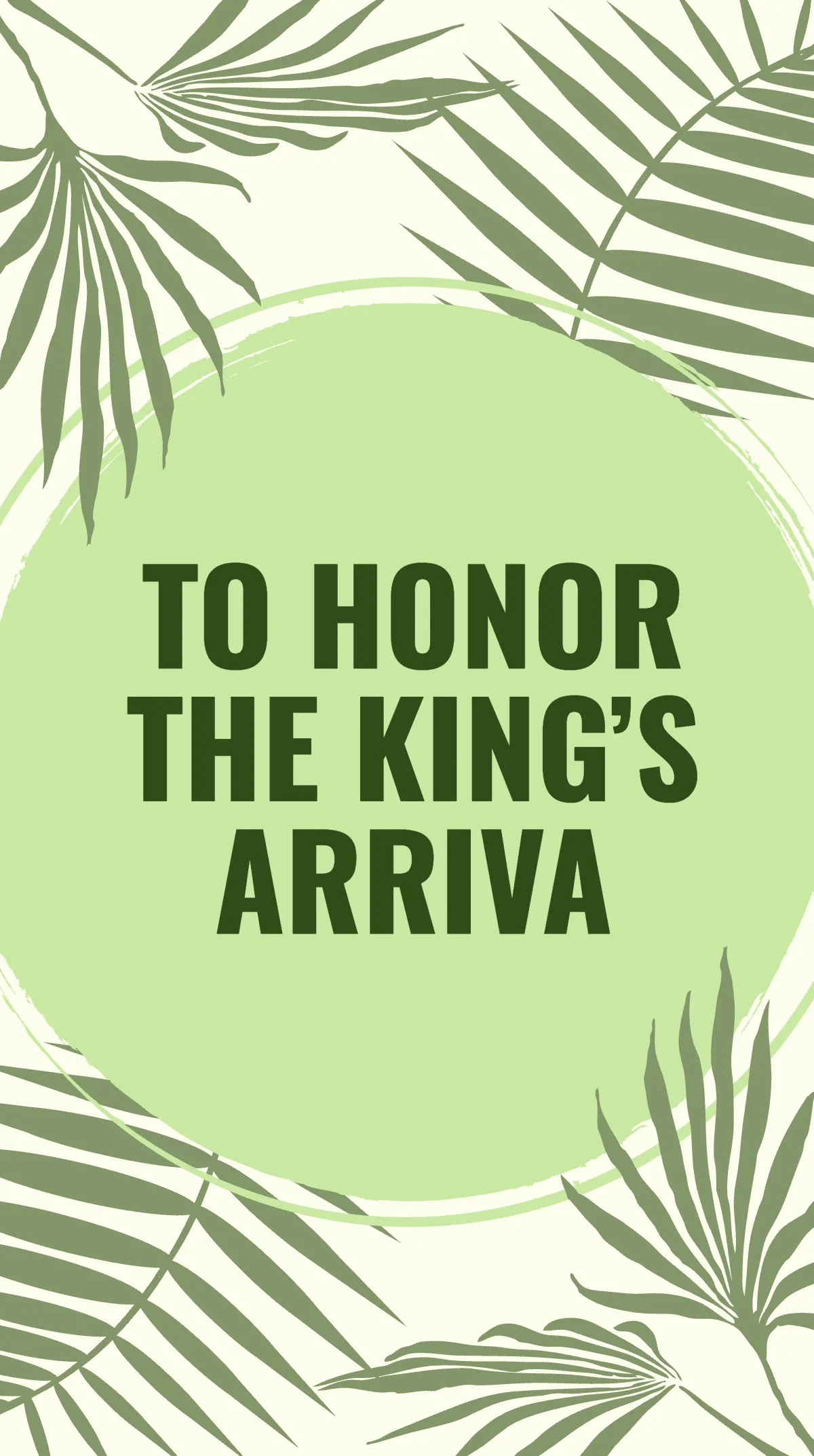 Free Palm Sunday Service Instagram Story Template to Edit Online