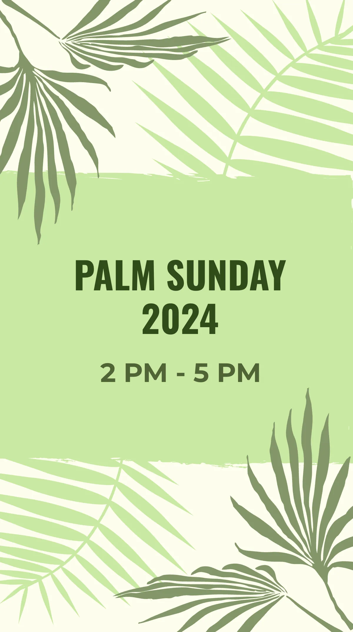 Free Palm Sunday Service Instagram Story Template to Edit Online