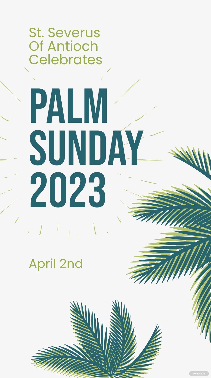 Free Palm Sunday Church Whatsapp Post Template
