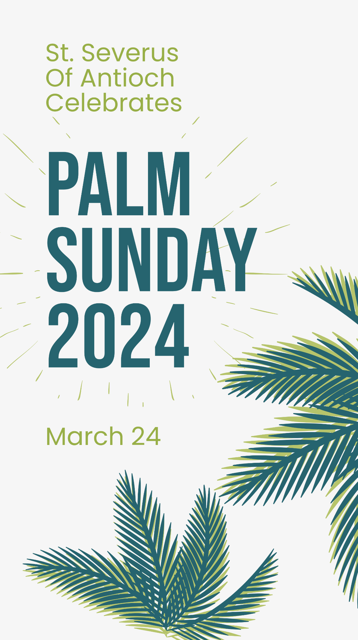 Palm Sunday Church Instagram Story
