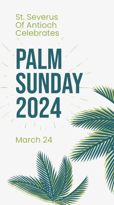 Free Palm Sunday Church Instagram Story Template to Edit Online