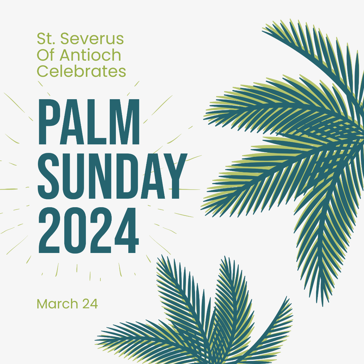 Free Palm Sunday Church Instagram Post Template