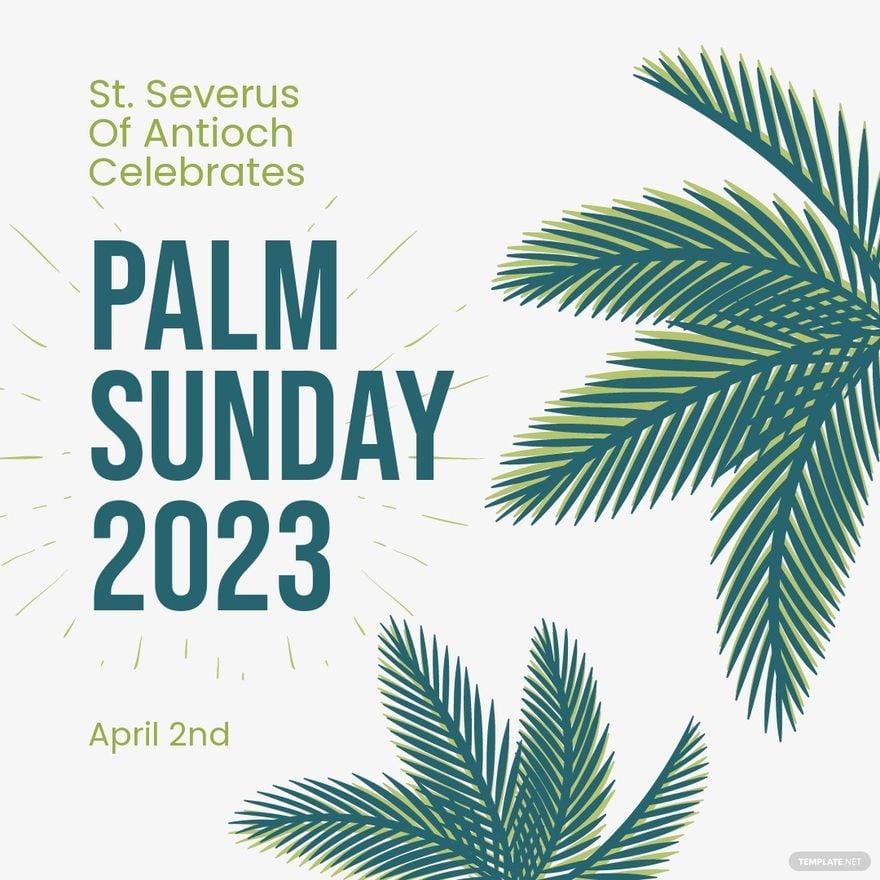 Palm Sunday Church Instagram Post Template