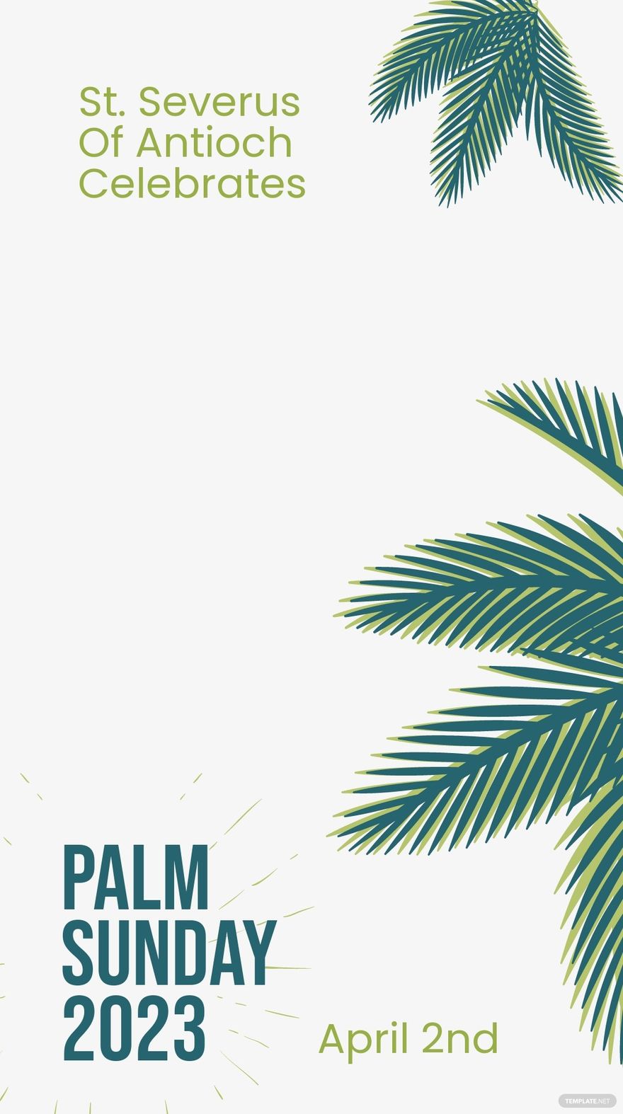 Free Palm Sunday Church Snapchat Geofilter Template