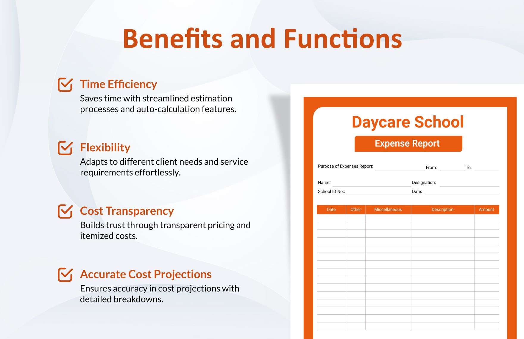 Daycare Expense Report Template