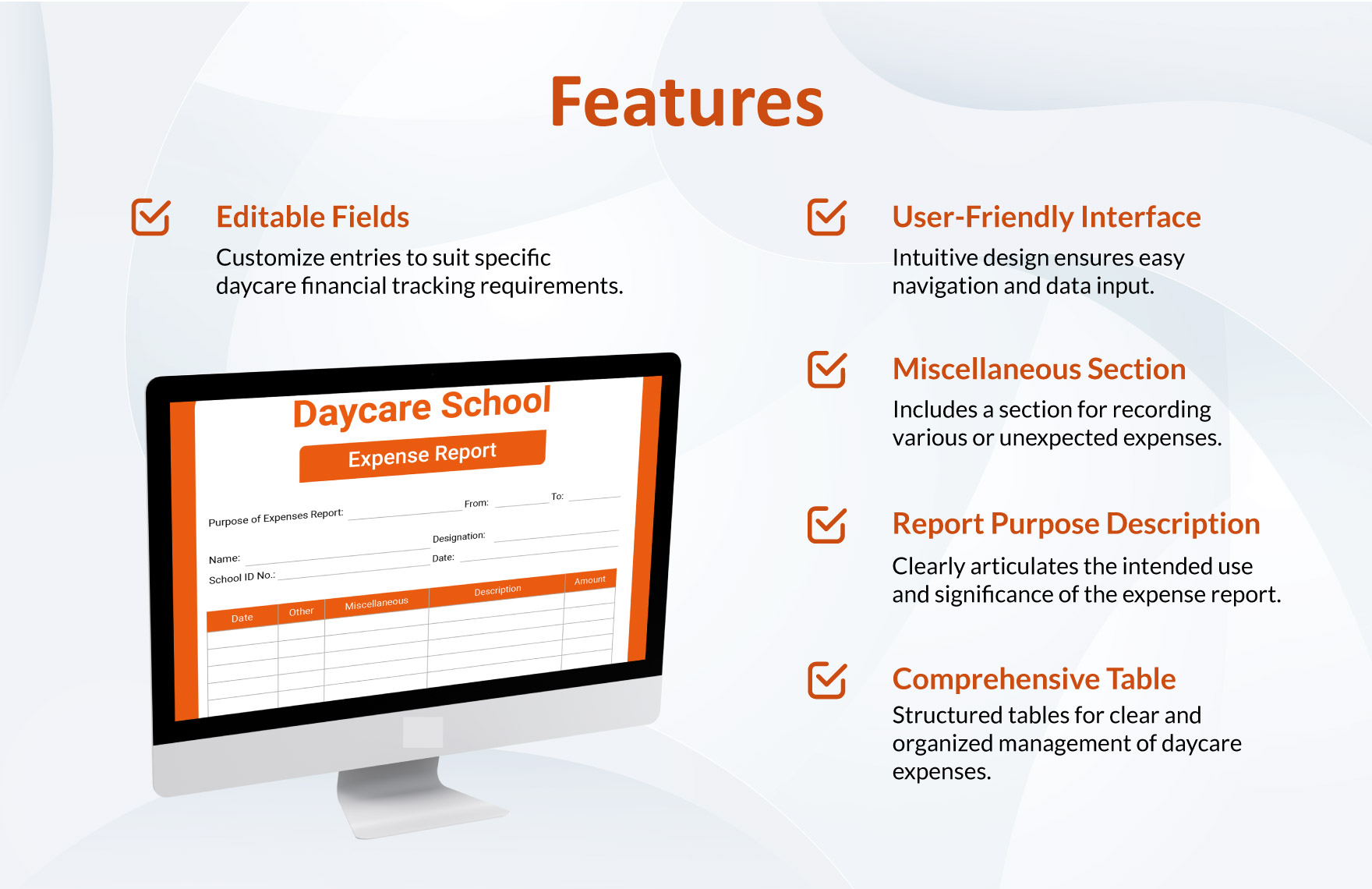 Daycare Expense Report Template