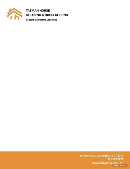 House Cleaning & Housekeeping Letterhead Template in Word, Google Docs