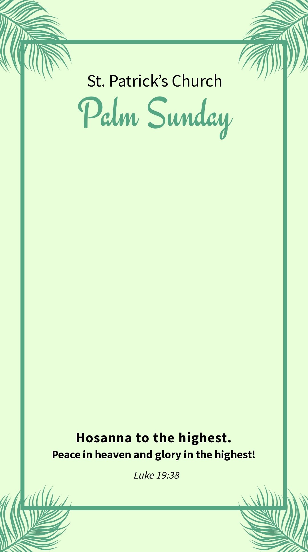 Free Palm Sunday Quote Snapchat Geofilter Template