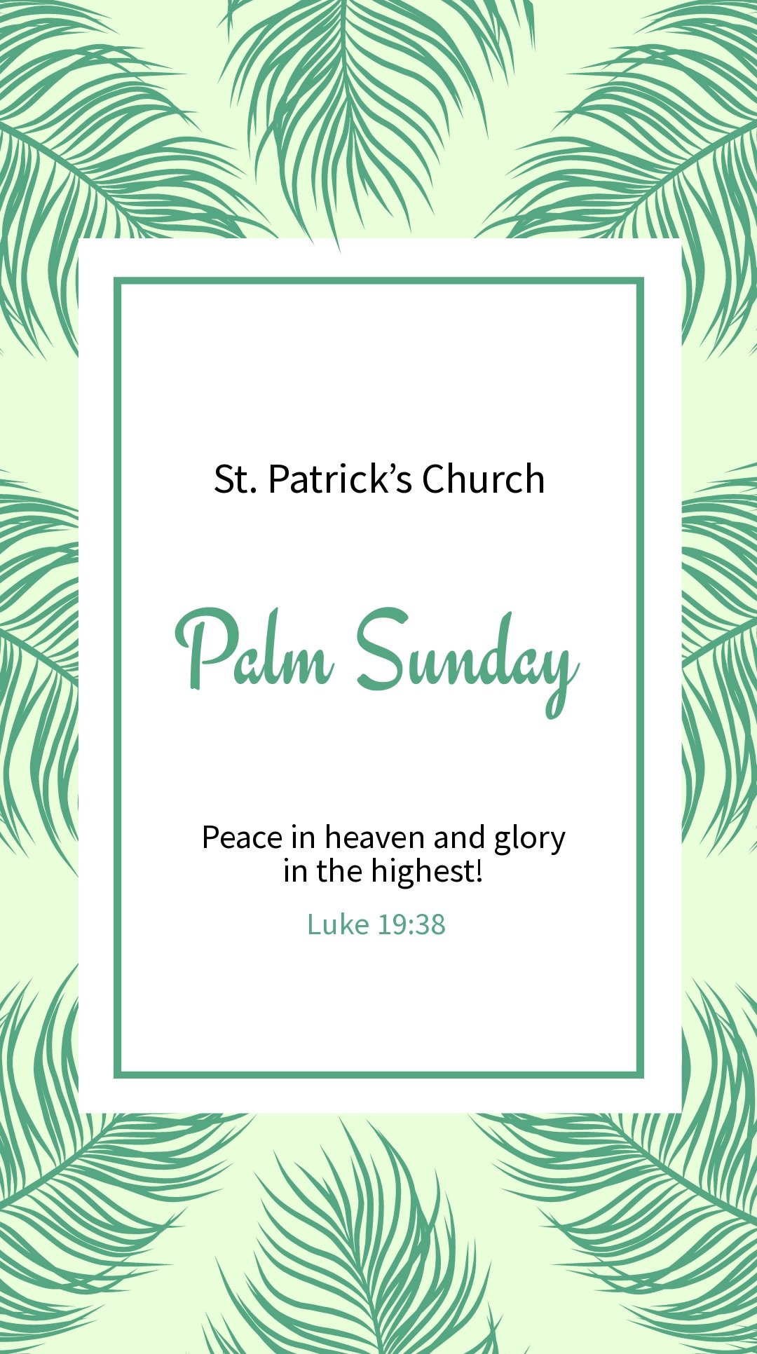 Palm Sunday Quote Whatsapp Post Template