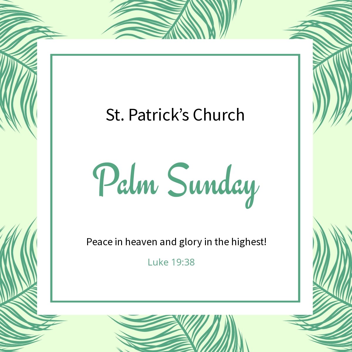 Free Palm Sunday Quote Linkedin Post Template