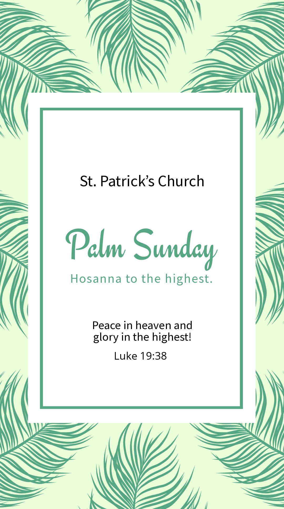 Palm Sunday Quote Instagram Story Template
