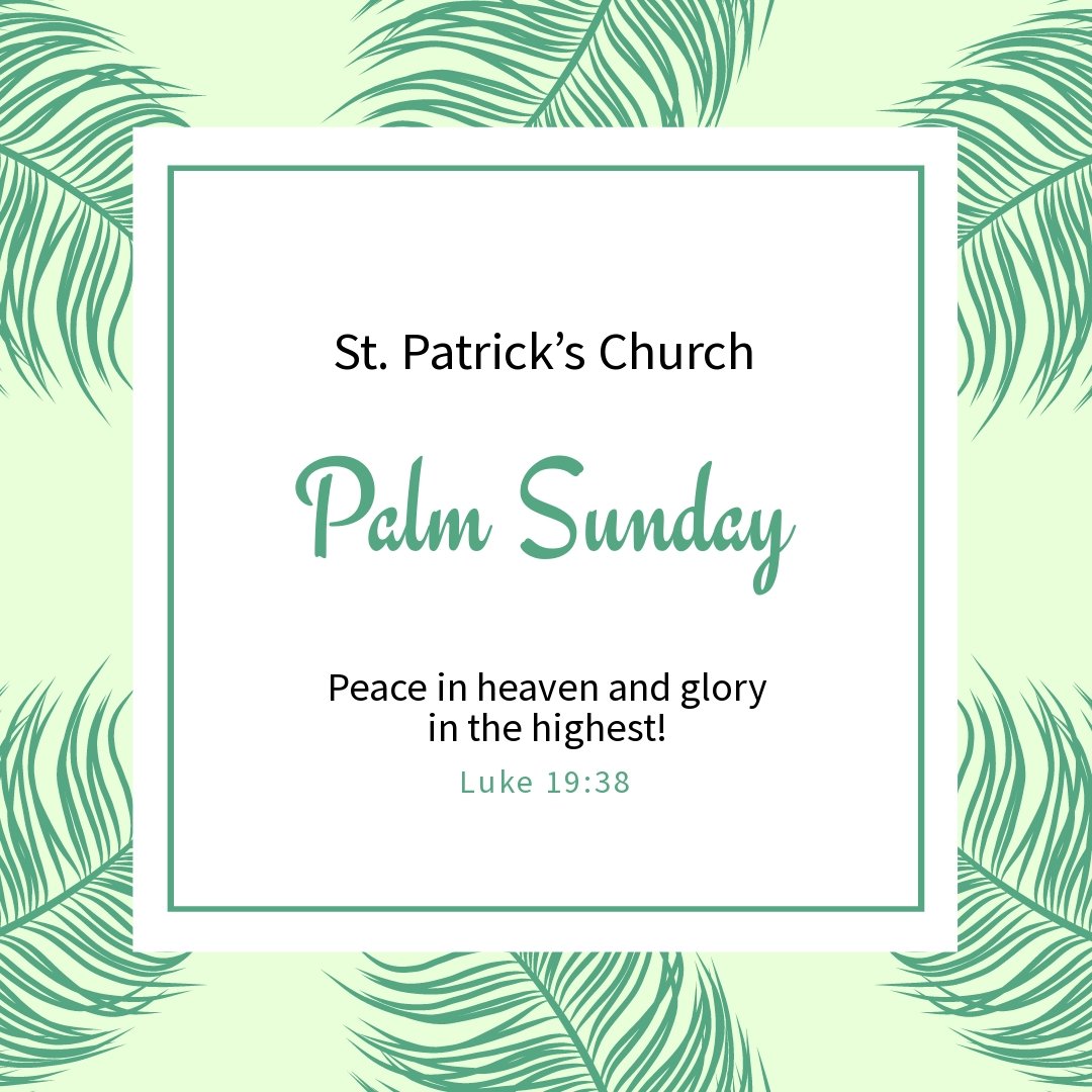 Free Palm Sunday Quote Instagram Post Template