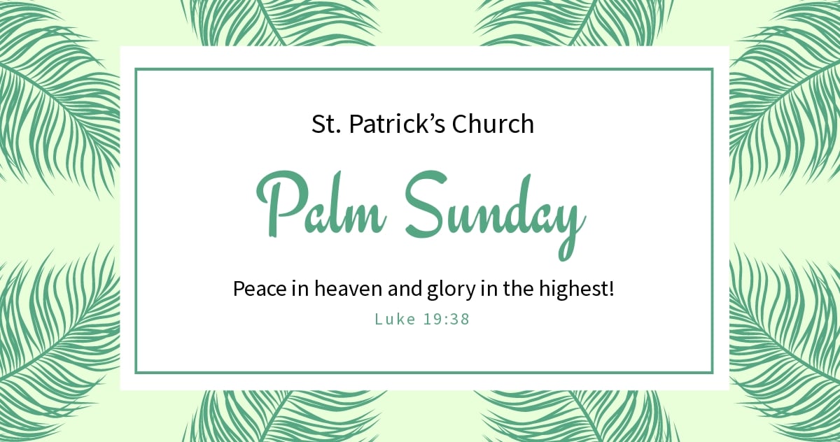 Free Palm Sunday Quote Facebook Post Template