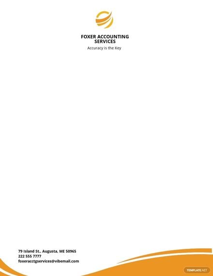 Accounting Services Letterhead Template