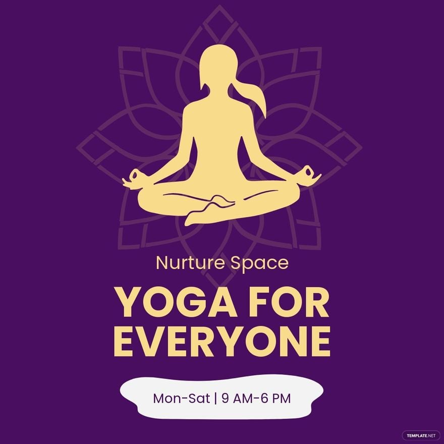 Free Yoga Centre Linkedin Post Template