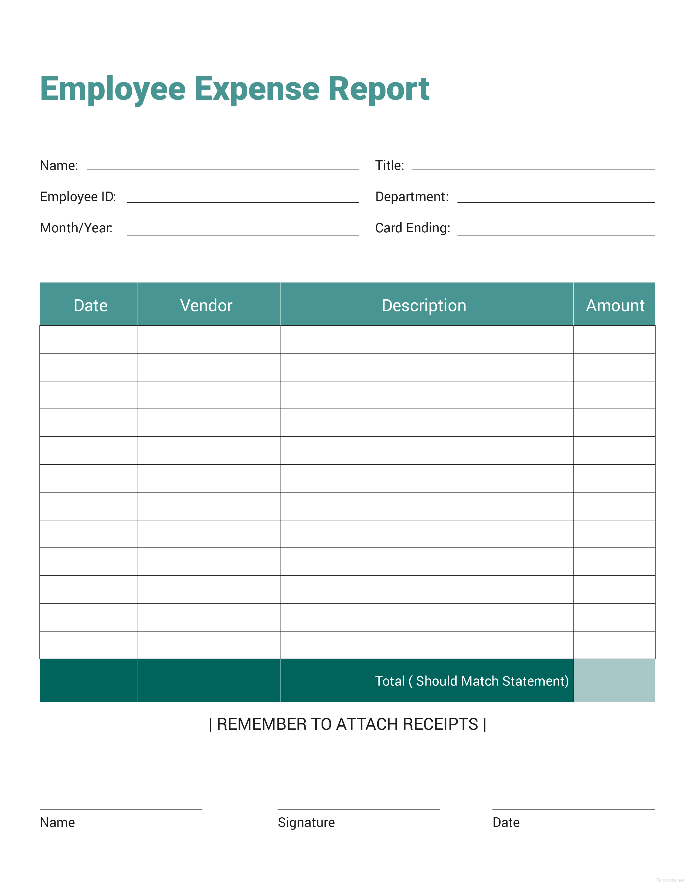 Free Employee Expense Report Template In Microsoft Word Microsoft 