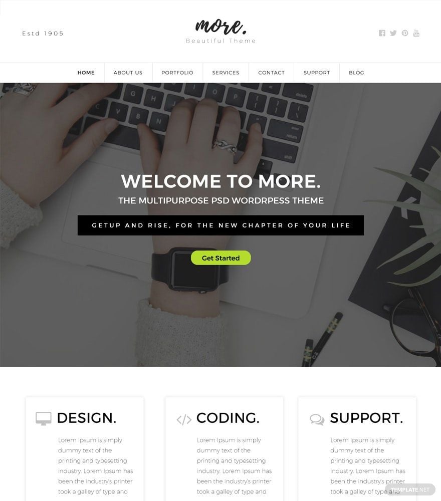 Free Multipurpose HTML5/CSS3 Website Template in HTML5